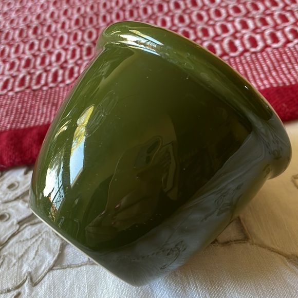 Vintage Hall Pottery custard egg cup 1/2 cup green - Picture 5 of 6